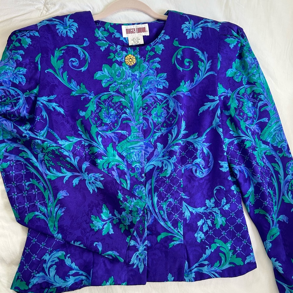 Maggy London Vintage Silk Blazer